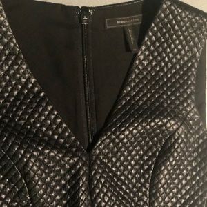 BCBG Max Azria Faux Leather Sleeveless Shift dress